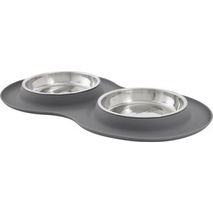 Frisco Silicone Stainless Steel Double Diner, Gray, 1.5 Cup