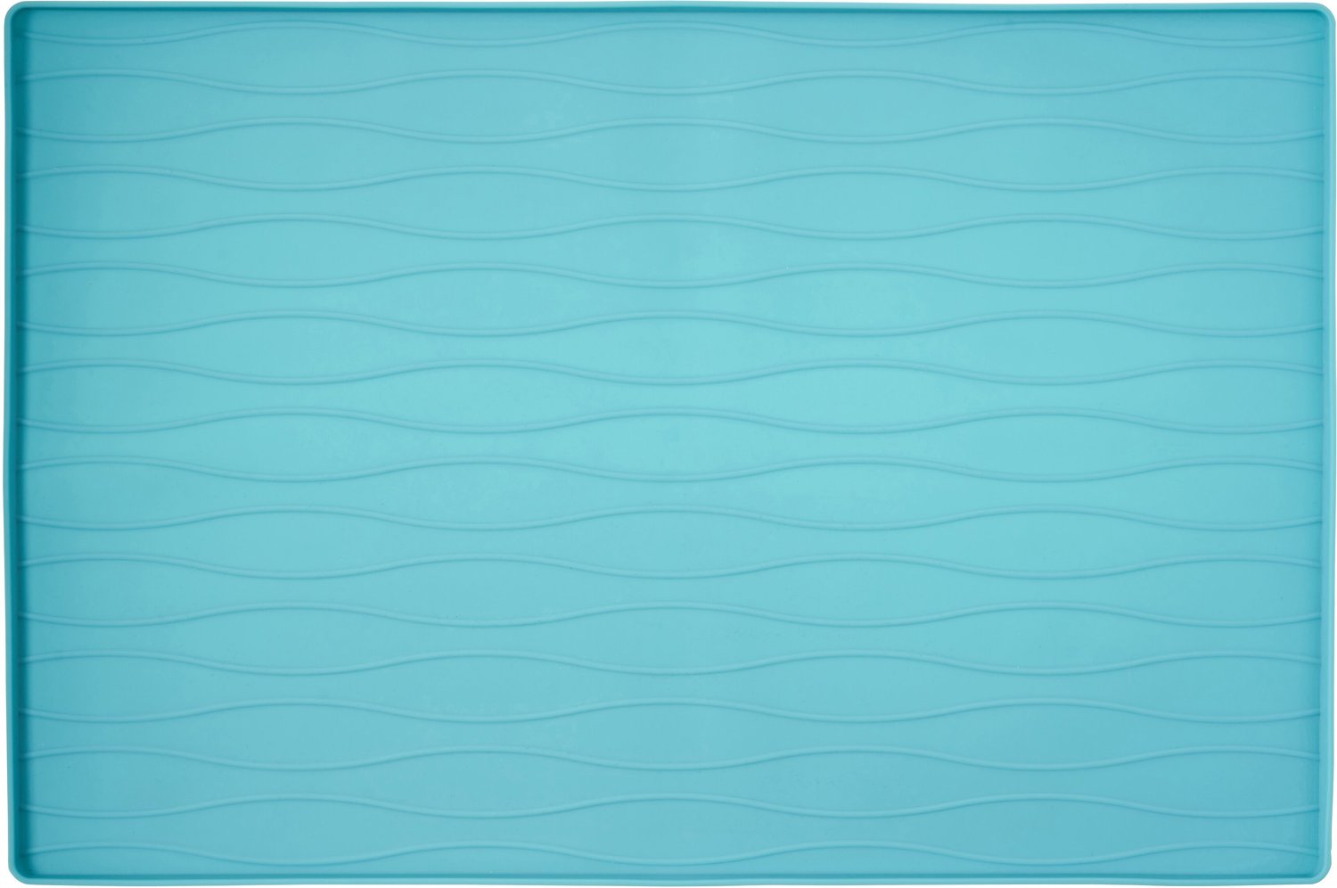 FRISCO Silicone Dog & Cat Food Mat, Teal, Medium - Chewy.com