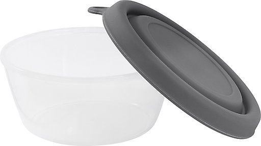Frisco Wet Food Container with Silicone Lid, Gray, Small: 1 cup, 1 count