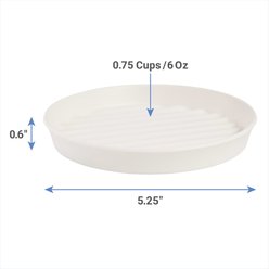 Frisco Round Cat Dish, Cream, 0.75 cup, 1 count slide 2 of 6