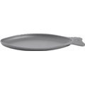 Frisco Fish Shaped Cat Dish, Gray, 0.25 Cup, 1 count