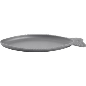 Frisco Fish Shaped Cat Dish, Gray, 0.25 Cup, 1 count