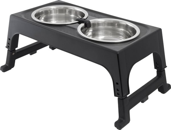 Frisco Stainless Steel Bowls with Adjustable Elevated Holder 7 Cups