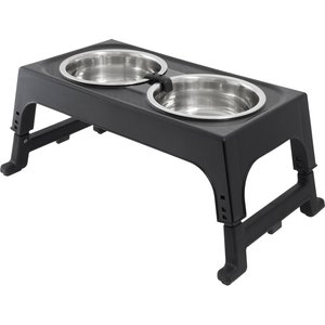 Frisco Stainless Steel Bowls with Adjustable Elevated Holder, 7 Cup