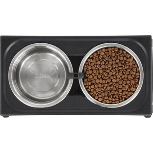 Frisco Stainless Steel Bowls with Adjustable Elevated Holder, Large: 7 cup