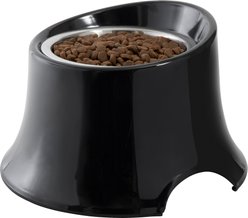 Frisco Stainless Steel Bowl with Elevated Stand, Black, Medium: 3 cup, 1 count