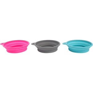 Frisco Silicone Collapsible Travel Bowl Set, Small: 1.5 cup, 3 count