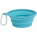 Frisco Silicone Collapsible Travel Bowl with Carabiner, Teal, 1.5 Cups