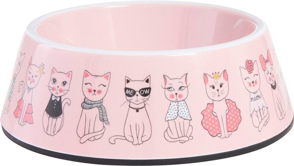 FRISCO Pink Cute Cats Melamine Bowl 1.5 cup 1 count Chewy