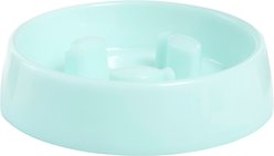 Frisco Fish Shaped Ridges Slow Feed Bowl, Light Blue, Small: 1 cup, 1 count