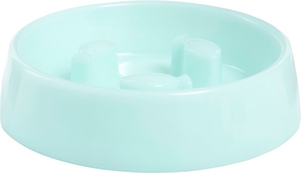 Frisco Fish Shaped Ridges Slow Feed Bowl, Light Blue, 1 Cup, 1 count slide 1 of 7