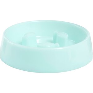 Frisco Fish Shaped Ridges Slow Feed Bowl, Blue, 1 Cup