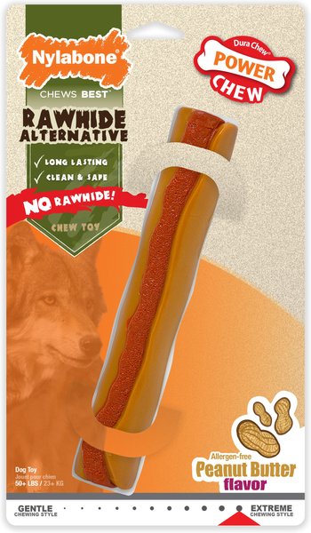 Nylabone Power Chew Rawhide Roll Alternative Dog Chew Toy, Peanut Butter, X-Large  slide 1 of 10