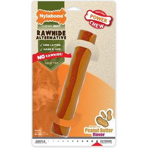 Nylabone Power Chew Rawhide Roll Alternative Dog Chew Toy, Peanut Butter, X-Large