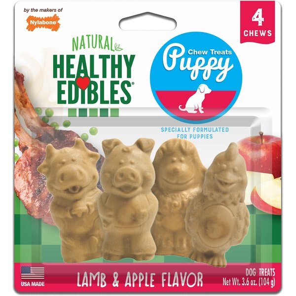 NYLABONE Healthy Edibles Bacon, Roast Beef, & Turkey Puppy Starter Kit
