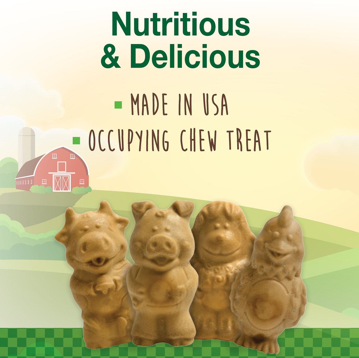 NYLABONE Healthy Edibles Long Lasting Puppy Lamb & Apple Flavor Dog Bone Treats, Small, 4 count