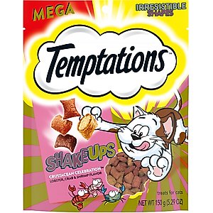 Temptations ShakeUps Crustacean Celebration Lobster, Crab & Shrimp Flavor Soft & Crunchy Cat Treats, 5.29-oz bag