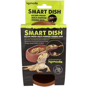 Komodo Smart Dish Multi-Purpose Feeding Reptile Dish, Brown, Small