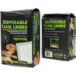 Komodo Disposable Tank Reptile Liners, 12 x 24-in
