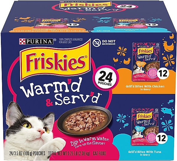 Discontinued FRISKIES Warm'd & Serv'd Grill'd Variety Pack Wet Cat