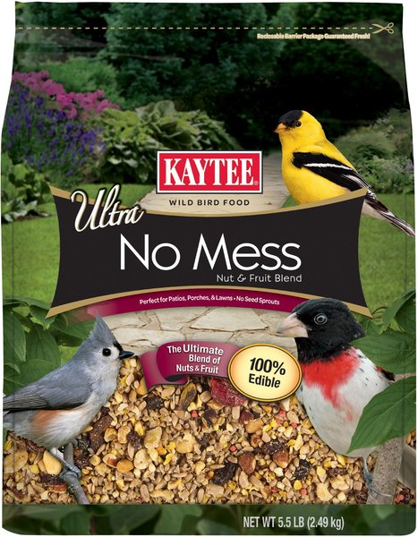 KAYTEE Ultra No Mess Nut & Fruit Blend Wild Bird Food, 5.5-lb Bag ...