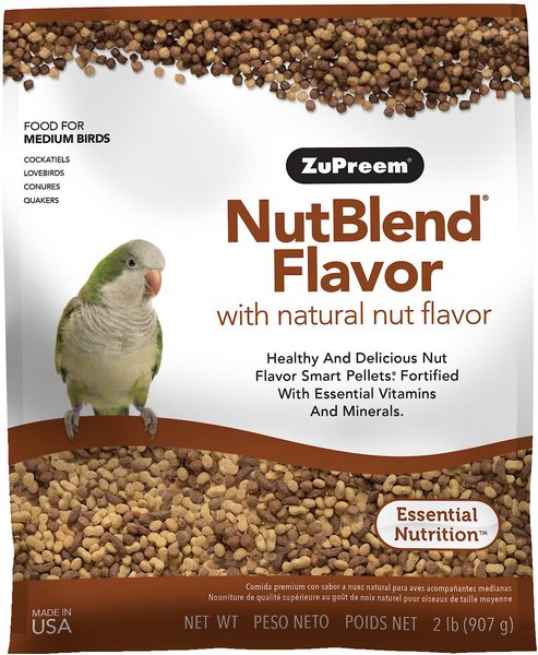 ZuPreem NutBlend Flavor with Natural Nut Flavors Daily Medium Bird Food, 2-lb bag slide 1 of 4