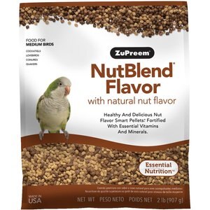 ZuPreem NutBlend Flavor with Natural Nut Flavors Daily Medium Bird Food, 2-lb bag
