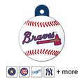 Quick-Tag MLB Circle Personalized Dog & Cat ID Tag, Large, Atlanta Braves