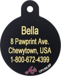 Quick-Tag MLB Circle Personalized Dog & Cat ID Tag, Large, Atlanta Braves slide 2 of 3