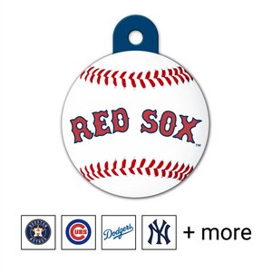 Quick-Tag MLB Circle Personalized Dog & Cat ID Tag, Large, Boston Red Sox