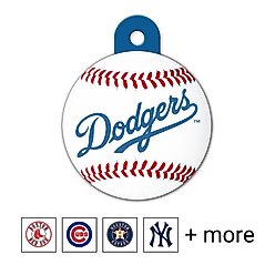 Quick-Tag MLB Circle Personalized Dog & Cat ID Tag, Large, LA Dodgers