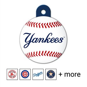 Quick-Tag MLB Circle Personalized Dog & Cat ID Tag, Large, New York Yankees