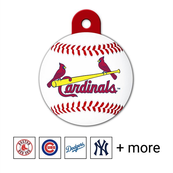 Quick-Tag MLB Circle Personalized Dog & Cat ID Tag, Large, St. Louis Cardinals slide 1 of 3