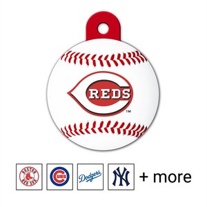 Quick-Tag MLB Circle Personalized Dog & Cat ID Tag, Large, Cincinnati Reds