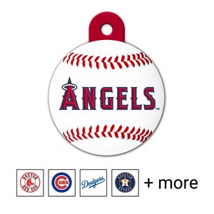 Quick-Tag MLB Circle Personalized Dog & Cat ID Tag, Large, LA Angels