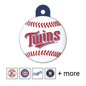 Quick-Tag MLB Circle Personalized Dog & Cat ID Tag, Large, Minnesota Twins