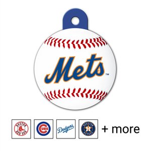 Quick-Tag MLB Circle Personalized Dog & Cat ID Tag, Large, New York Mets