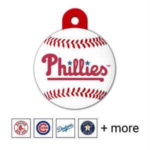 Quick-Tag MLB Circle Personalized Dog & Cat ID Tag, Large, Philadelphia Phillies