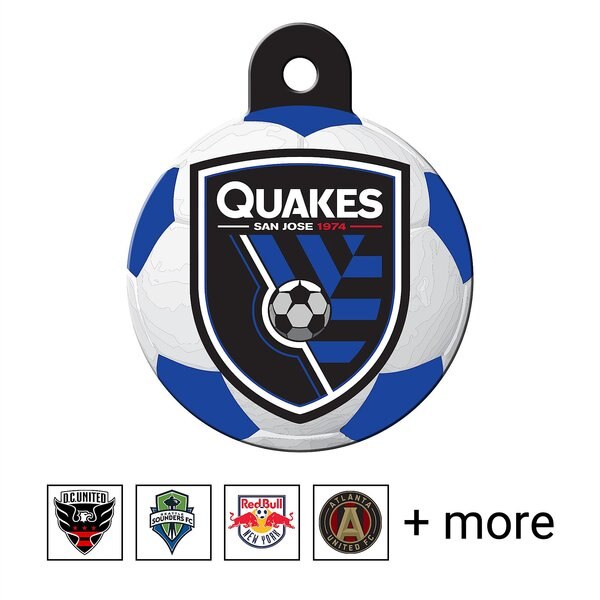 Quick-Tag MLS Circle Personalized Dog & Cat ID Tag, Large, San Jose Quakes slide 1 of 3