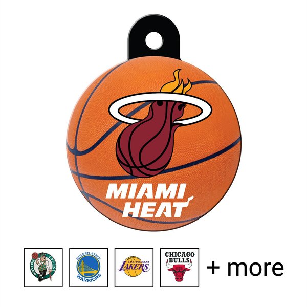 Quick-Tag NBA Circle Personalized Dog & Cat ID Tag, Large, Miami Heat slide 1 of 3