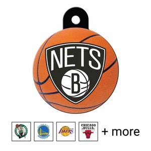 Quick-Tag NBA Circle Personalized Dog & Cat ID Tag, Large, Brooklyn Nets