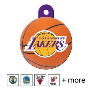 Quick-Tag NBA Circle Personalized Dog & Cat ID Tag, Large, LA Lakers