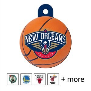 Quick-Tag NBA Circle Personalized Dog & Cat ID Tag, Large, New Orleans Pelicans