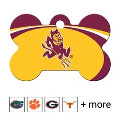 Quick-Tag NCAA Bone Personalized Dog ID Tag, Large, Arizona State Sun Devils