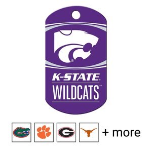 Quick-Tag NCAA Military Personalized Dog ID Tag, Large, Kansas State Wildcats