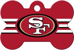 Quick-Tag NFL Bone Personalized Dog ID Tag, Large, San Francisco 49ers