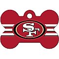 Quick-Tag NFL Bone Personalized Dog ID Tag, Large, San Francisco 49ers