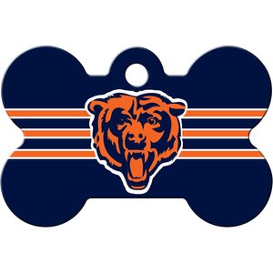 Quick-Tag NFL Bone Personalized Dog ID Tag, Large, Chicago Bears