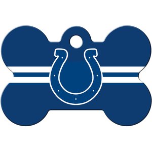 Quick-Tag NFL Bone Personalized Dog ID Tag, Large, Indianapolis Colts