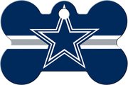 Quick-Tag NFL Bone Personalized Dog ID Tag, Large, Dallas Cowboys